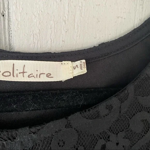 BLACK Lace Overlay Cap Sleeve Mini Dress - Picture 4 of 4